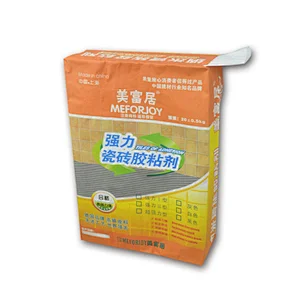 Custom 20kg kraft paper valve bag packaging for ceramic tile glue, putty powder