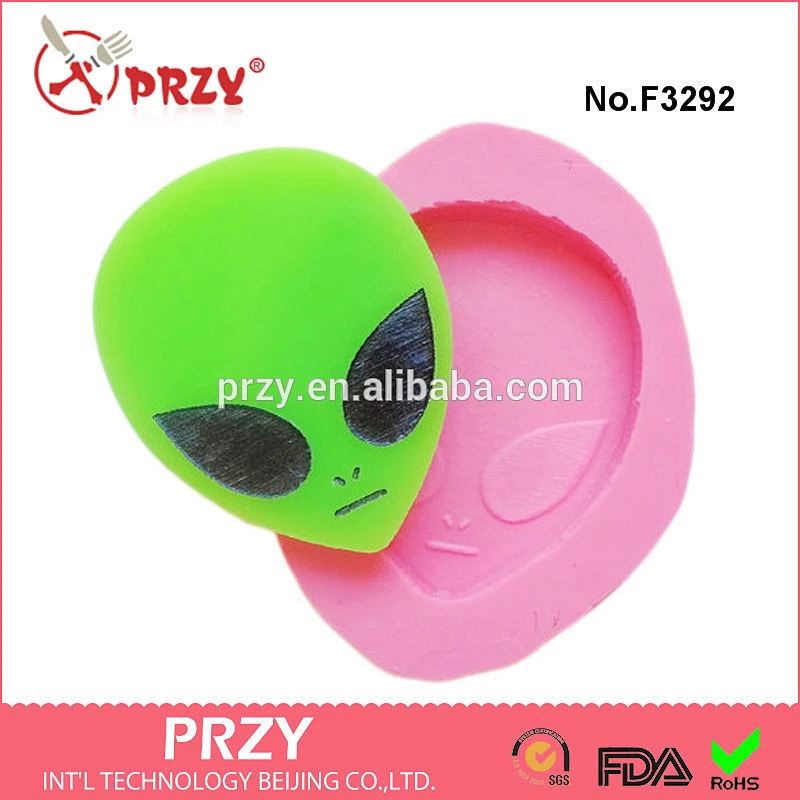 F3292 Alien mold for fondant silicone fondant cake mold halloween fondant mold