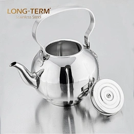 L22011614 large S/S 201 cat tea stainless steel whistling kettle