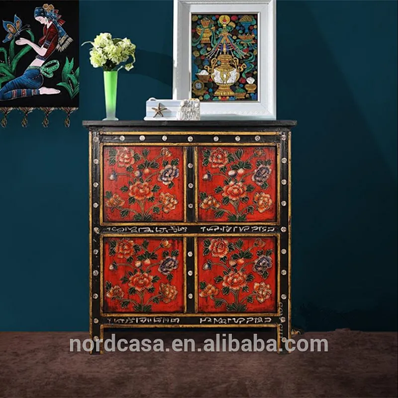 hand painted antique style tibetan furniture