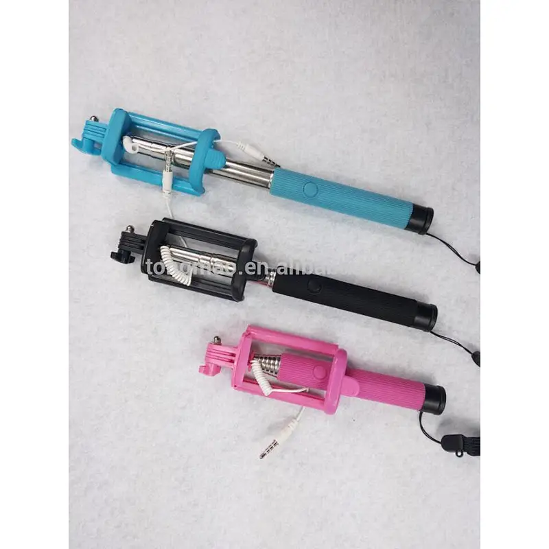Universal For Outdoor Activities Telescopic Silicone Handle Cover mini cable Selfie Stick
