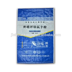 Reach dampproof standard high quality durable plastic pp woven bags for coal putty powder, building glue, tile adhesive, cement
