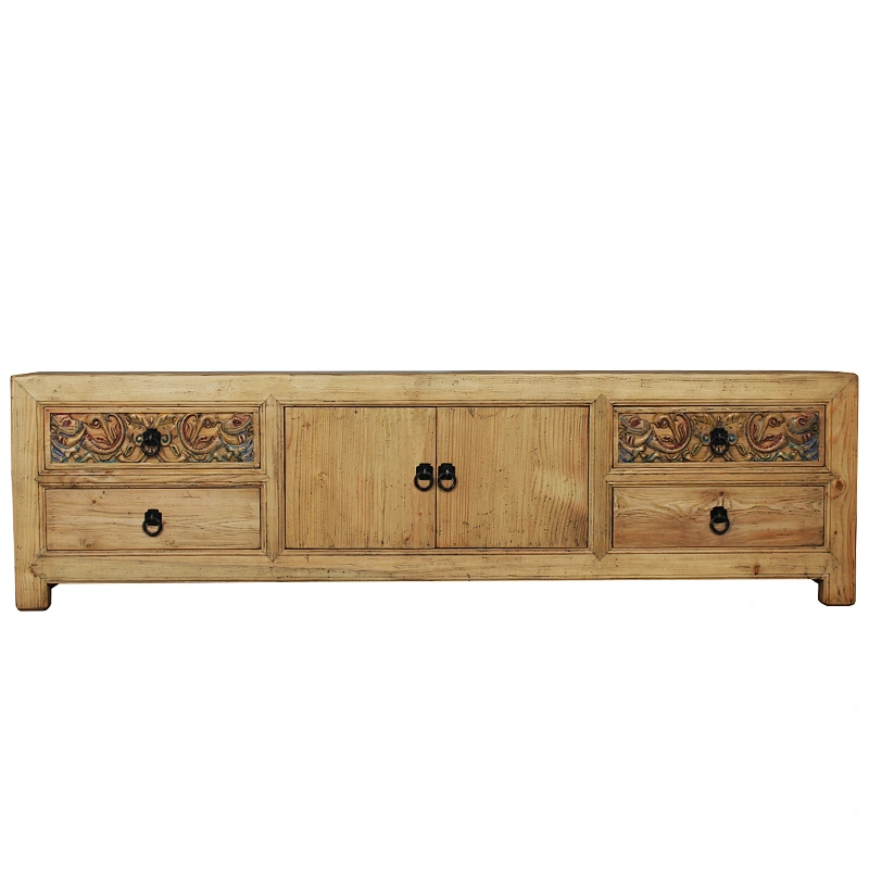 Chinese traditional carving alter table caving elm TV cabinet