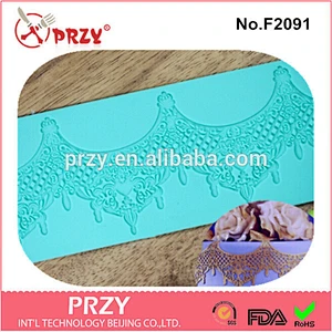 F2091 PRZY cake decorating silicone lace fondant and gum paste mold