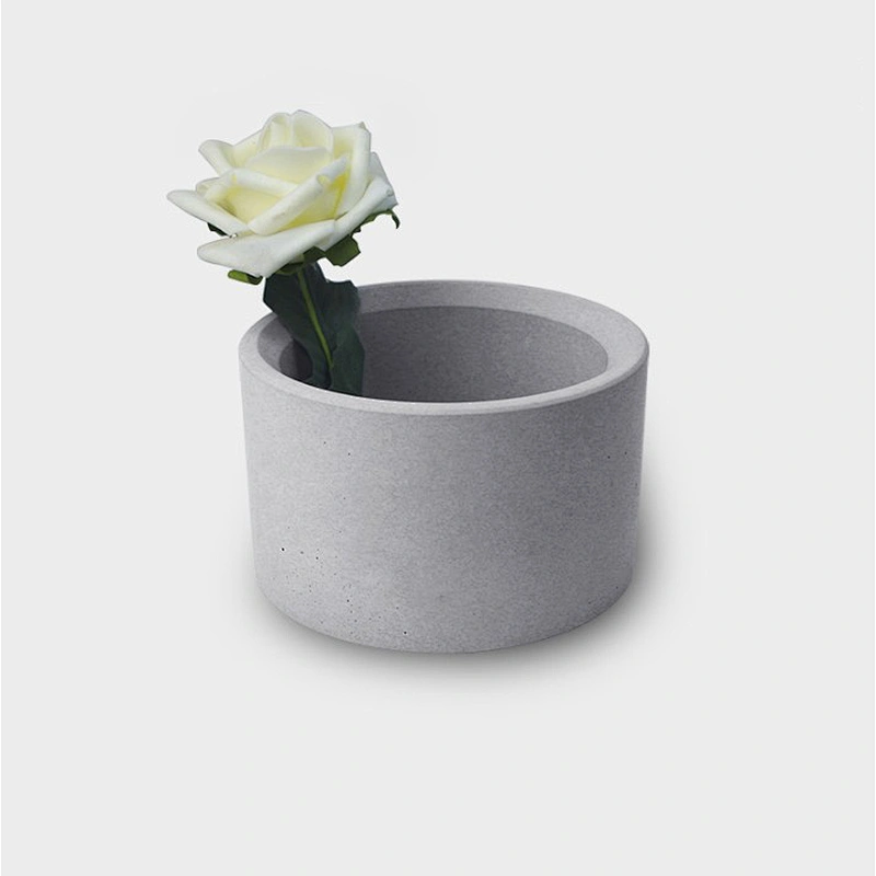 cylinder concrete flower multi plant cement pot silicone mold for  home accessories concrete making