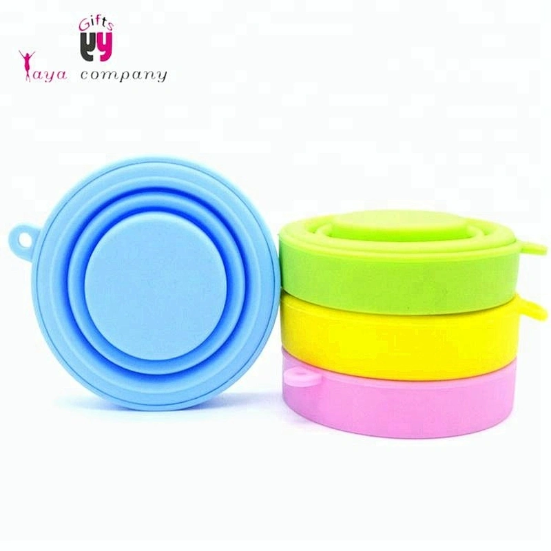 Factory Price Silicone Folding Collapsible Travel Coffee Cup With Lids