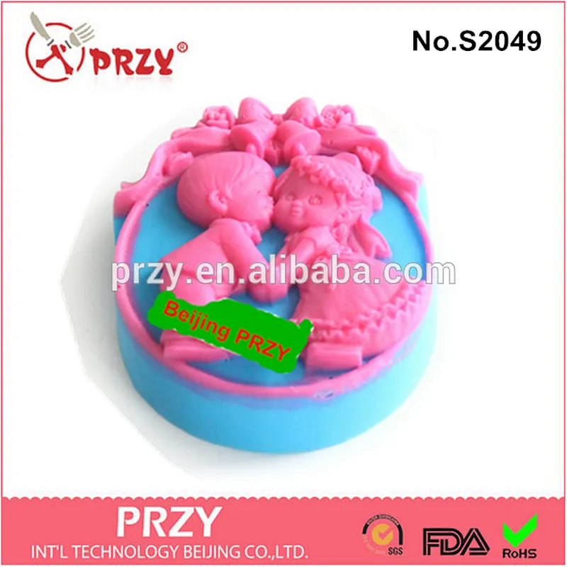 DIY handmade kissing silicone molds for soap making