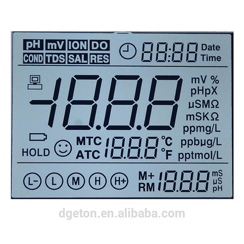 High quality 7 segment Custom OEM meter LCD display for water heater