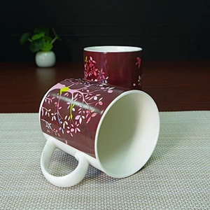 2019 latest creative flower pattern temperature sensitive color changing mug elegant style travel coffee mug