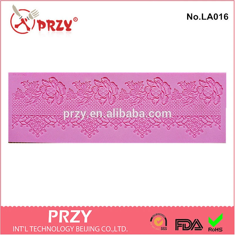 LA016 Lace rectangular silicone mold fondant cake mold silicone pad bakeware cake pan cake decorating Sugarcraft Tools