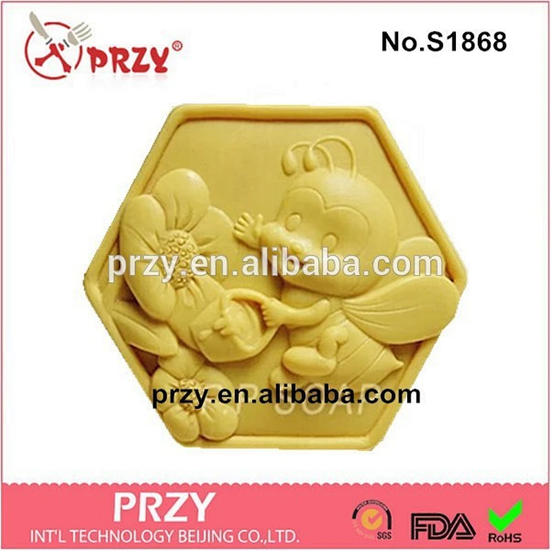 DIY Bees and flowers silicone soap molds