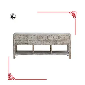 recycle pine wood antique chinese sideboard