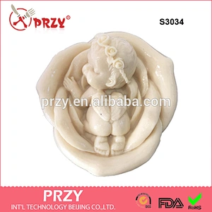 S3034 Silicone Cake Mold Fondant Decorating sleeping angel Shape Soap Mold