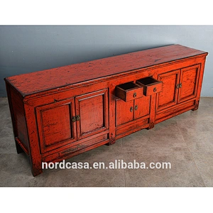 Chinese antique solid wood furniture tv cabinet high Glossy