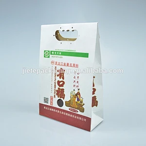 Paper bag with handle shopping bag hot pink kraft paper bag