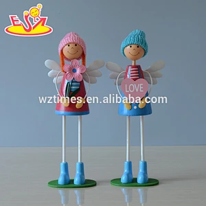 2018 New design wooden decoration doll mini wooden decoration doll lovely wooden decoration doll W02A141