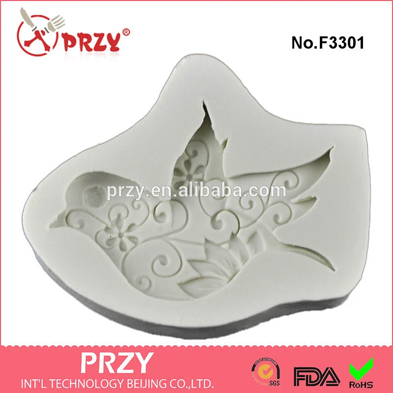 F3301 Peace bird silicone turn sugar cake mold turn silica gel silicone mold