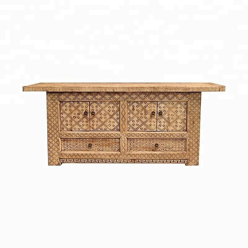 natural wood carving storage furniture in stores