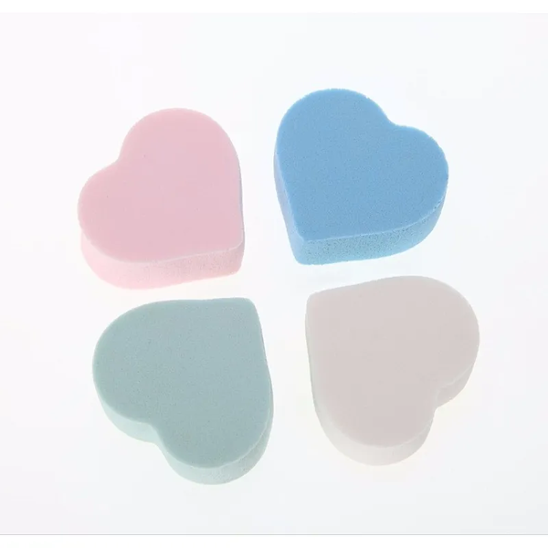 Wholesale heart shape cosmetics sponge puff latex free makeup sponge