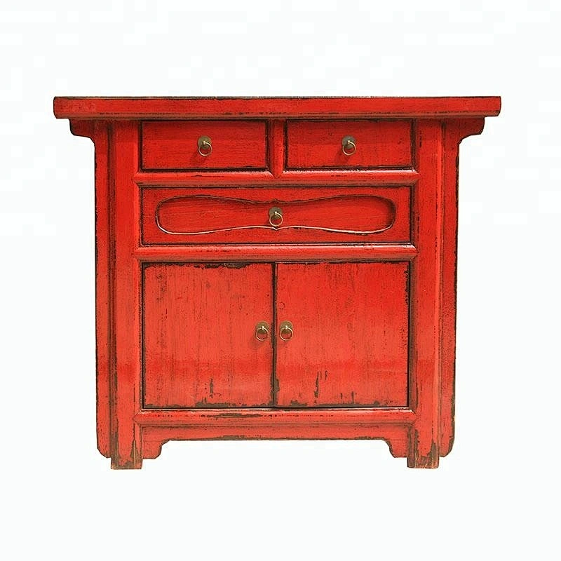 wholesale chinese antique reproduction lacquer drawer storage cabinet furniture