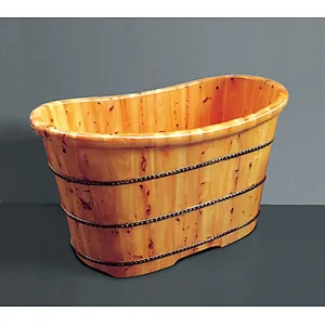 China Factory Adult Portable Solid Wooden Bathtub