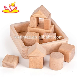 2018 Wholesale preschool kids construct wooden building toys for sale W13A133