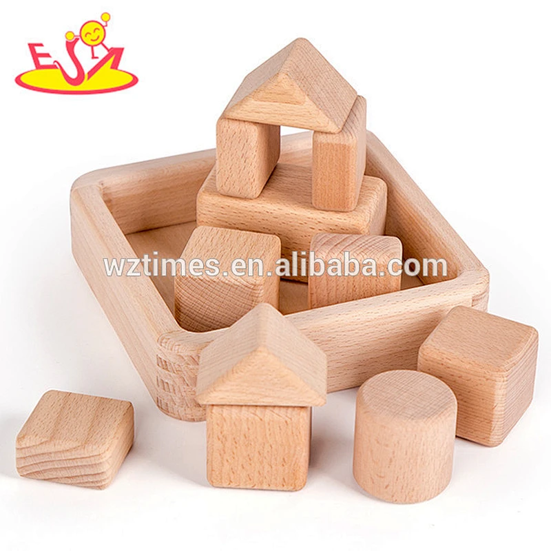 2018 Wholesale preschool kids construct wooden building toys for sale W13A133