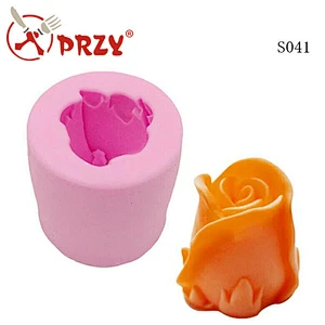 S041New design silicone rose 3d handmade soap molds