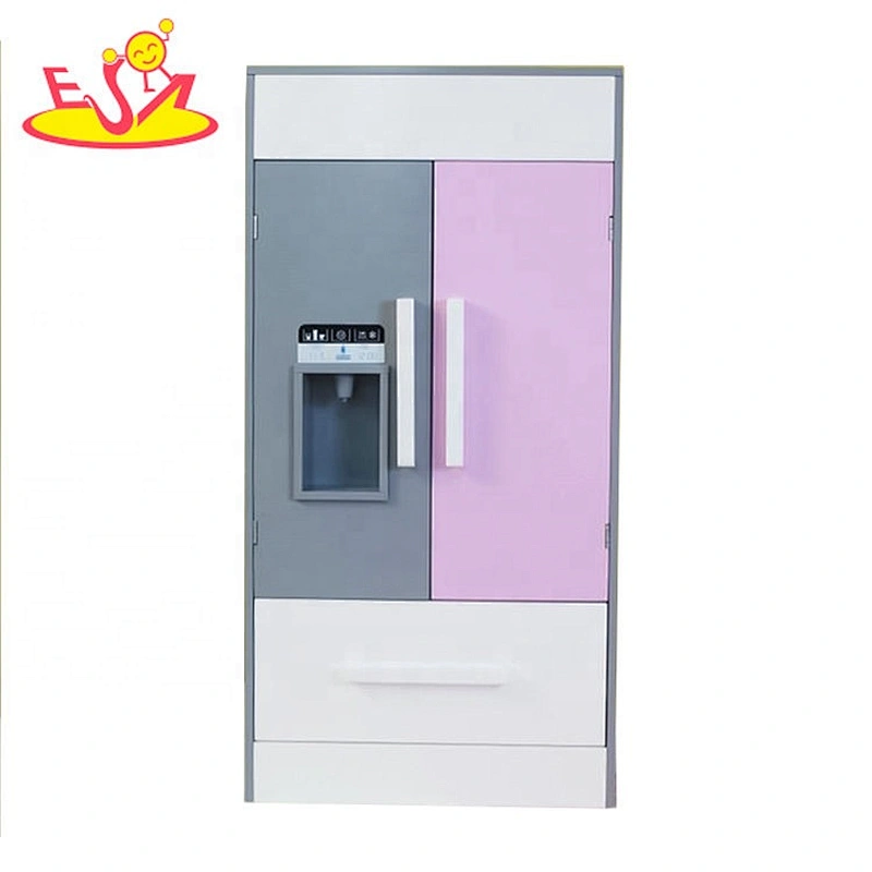 2019 New arrival toy kitchen accessories wooden play fridgeor kids W10C454