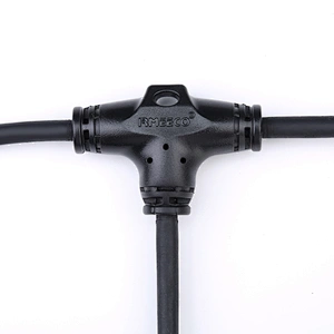 T Type Crimp Connectors Waterproof 3 Way LED RGB Connector