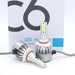 Lightech Cheap IP67 C6 HB3 H10 COB Car Lights Auto LED Headlight 9005 Bulbs