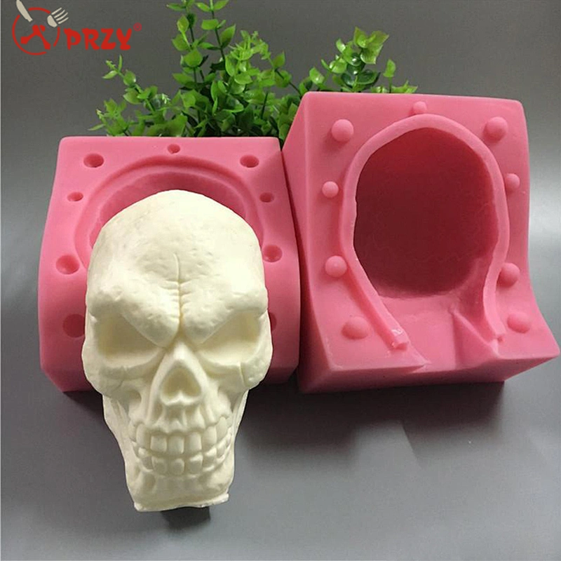 3d Skeleton silicone mould silicone Mousse cake mold Halloween silicone Baking mold (2 part )
