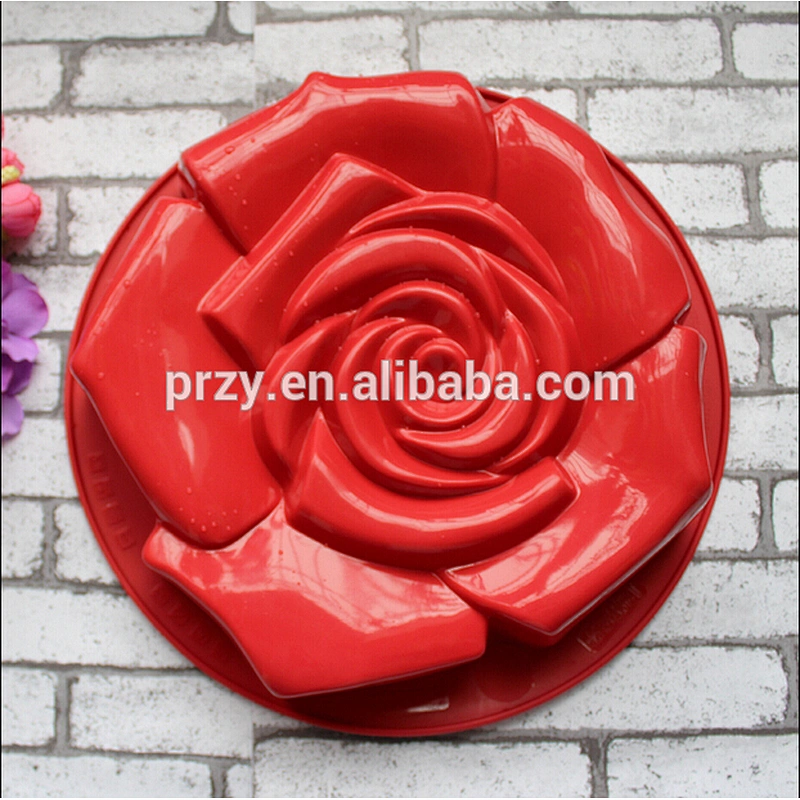 PRZY PR325 high quality silicone rose cake pan for baking