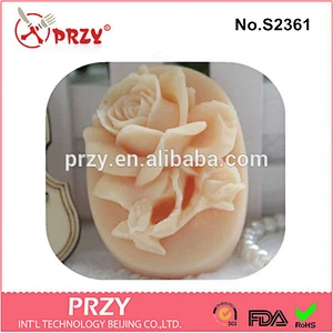 Przy S2361 handmade rose silicone soap making mold
