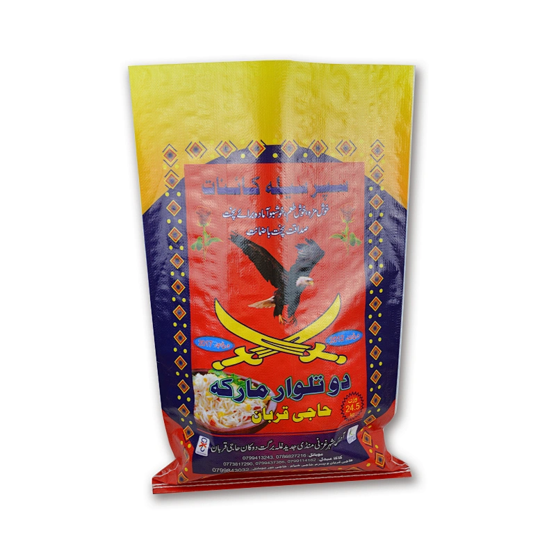 Custom pp woven lamination bag for packing rice wheat flour 25kg
