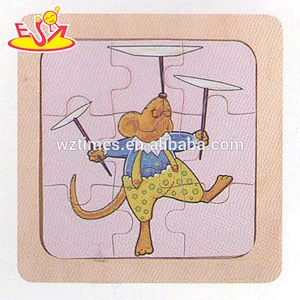 wholesale educational kids wooden puzzle clown fashion children wooden puzzle clown W14C182
