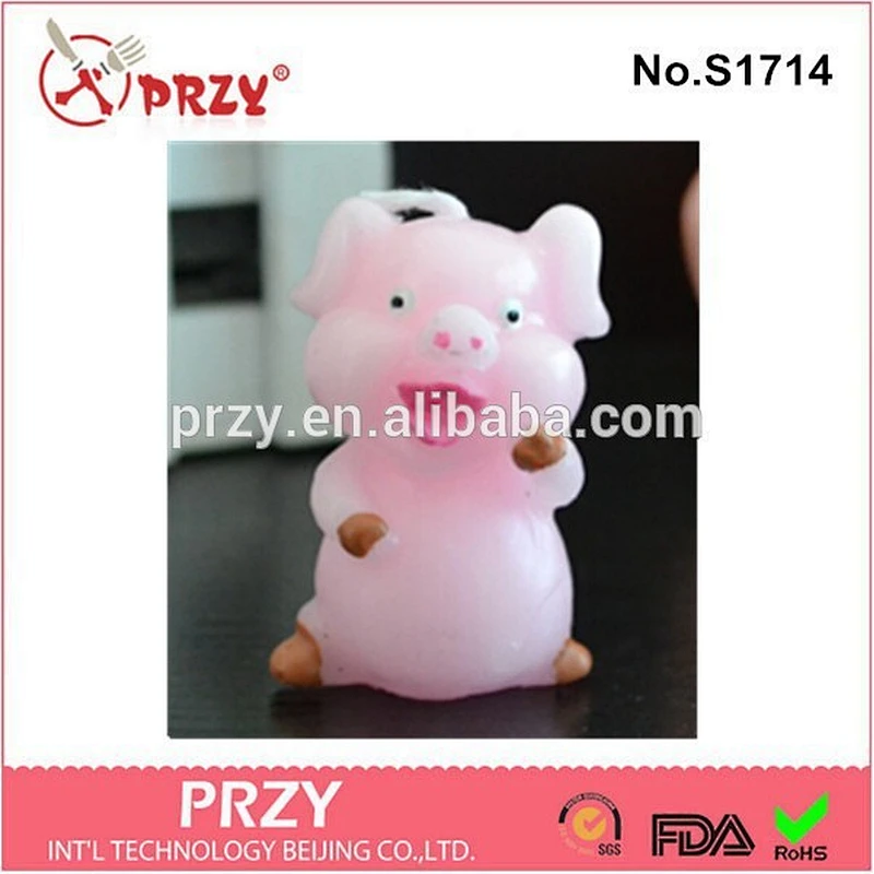 wholesale pig shaped handmade silicone candle mold