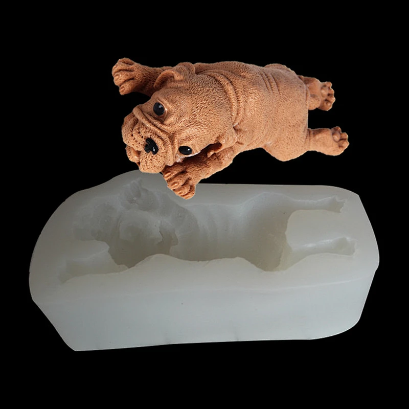 3D Shar Pei Silicone Cake Molds Chocolate Puppy Dog Soap mold Mousse Ice Cream mould