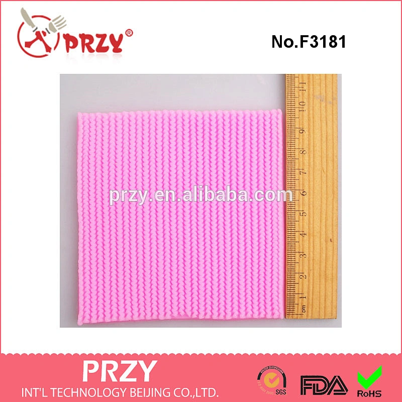 F3181 Fondant cake stuffed toy doll socks knitted sweater texture silicone mold silicone fondant mold
