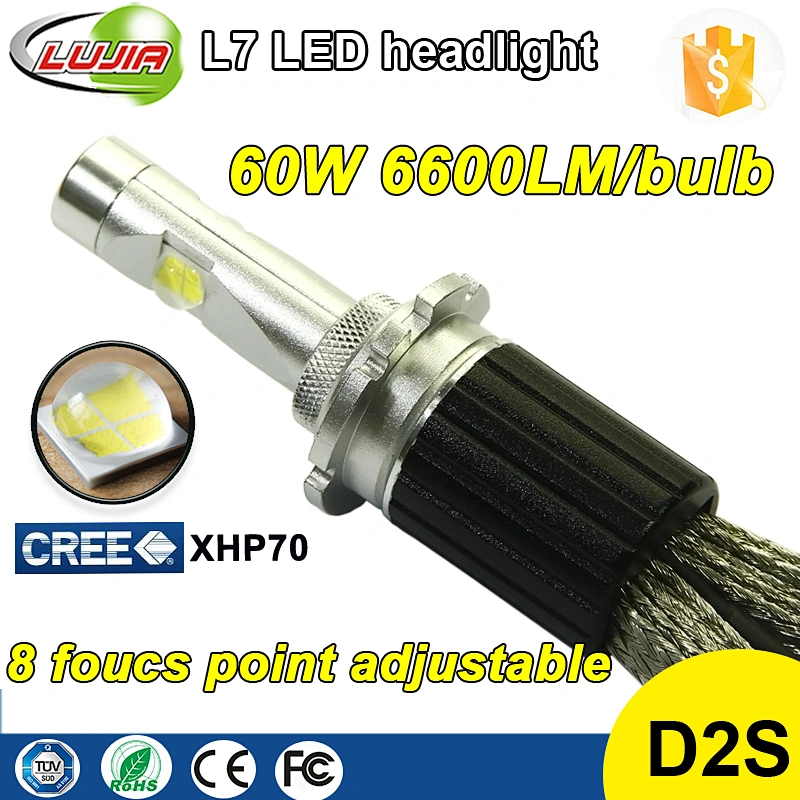 2017 Super Performance L7 LED CAR Headlight Shocking bright L7 13200lm D1 D2S D3 D4 LED Car Headlight 120W high power