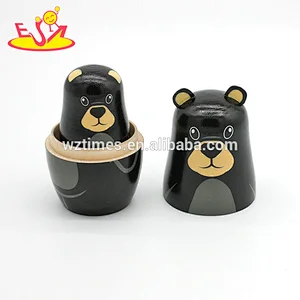 Wholesale creative custom wooden Russian nesting toy for children as gift W06D083