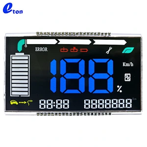 custom digit segment odometer VA transparent LCD screen display module