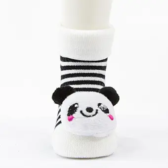 Oem Custom 3d cartoon pattern newborn cotton ankle socks non slip infant rubber sole toddler Socks baby cute kids