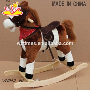 wholesale newly fashioned wooden decorative rocking horse hottest sale decorative rocking horse W16D071