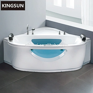 Alibaba china sanitary ware supplier indoor luxurious glass bathtub freestanding