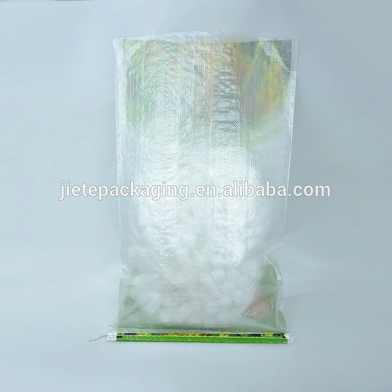 high quality recyclable material colorful printing PP woven bag, sack for 25kg flour, rice packaging with handle