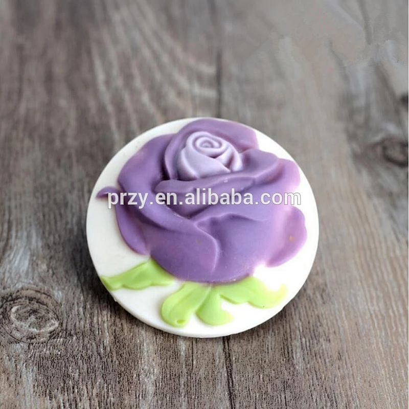 S6047 Round shape rose DIY silicone handmade soap mold chocolate mold