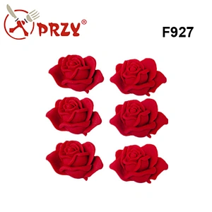 6 roses for wedding birthday cake topper cupcake decoration