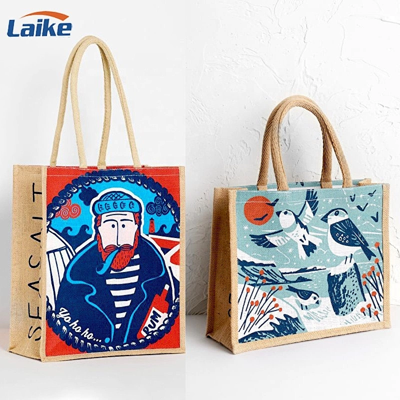 ZheJiang High quality waterproof jute bag custom eco friendly shopping bag printing burlap tote bag
