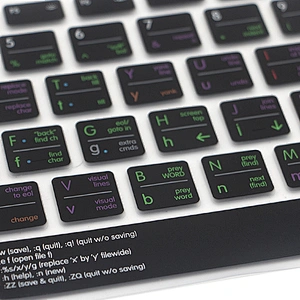 VIM vi Functional Silicone Key Covers silicone keyboard for Macbook Keyboard Shortcuts Skin for macbook pro 13